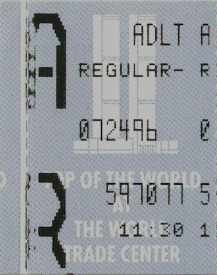 World Trade Center ticket stub